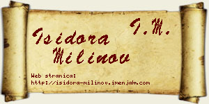 Isidora Milinov vizit kartica